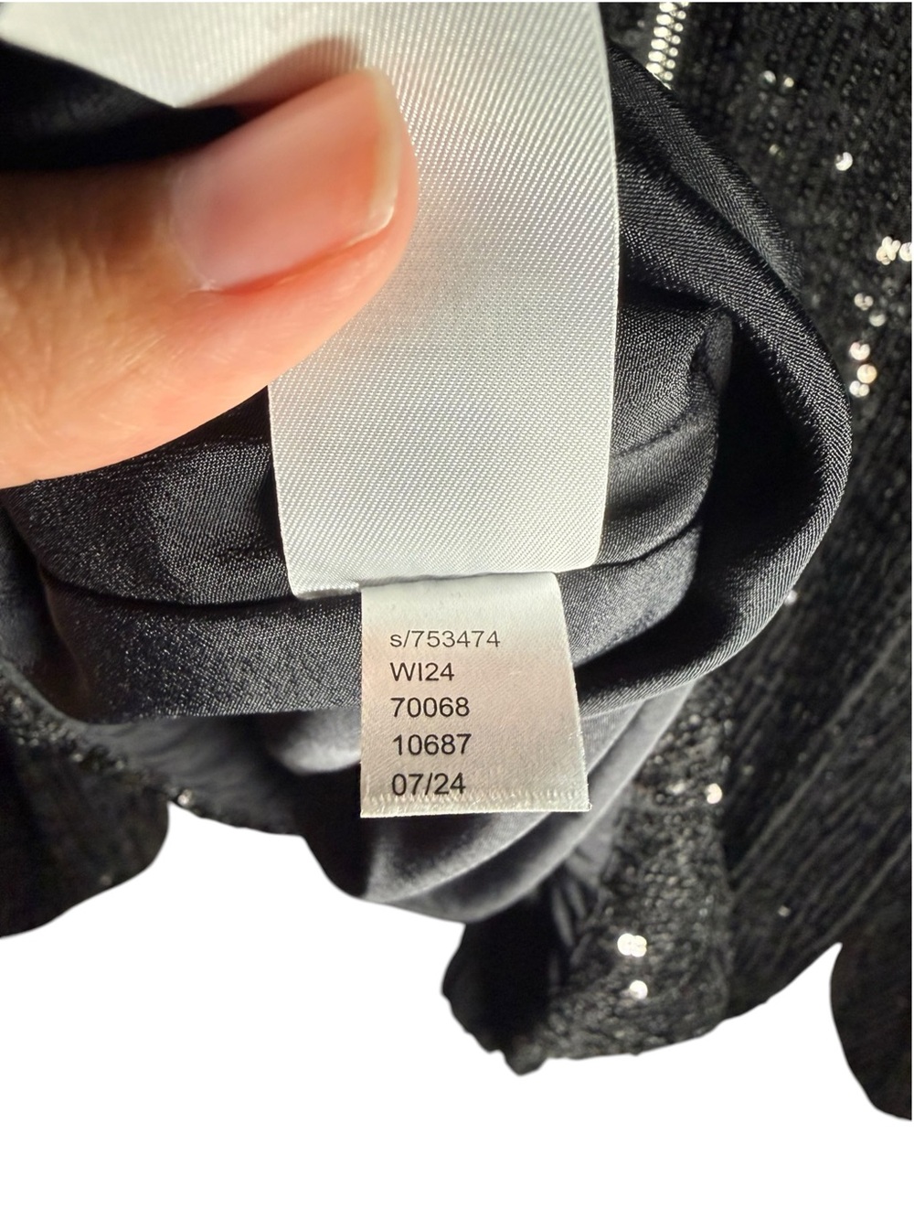 LOFT Black Sequin Full Zip Bomber Jacket Sparkle Evening Size XL - Picture 7 of 9